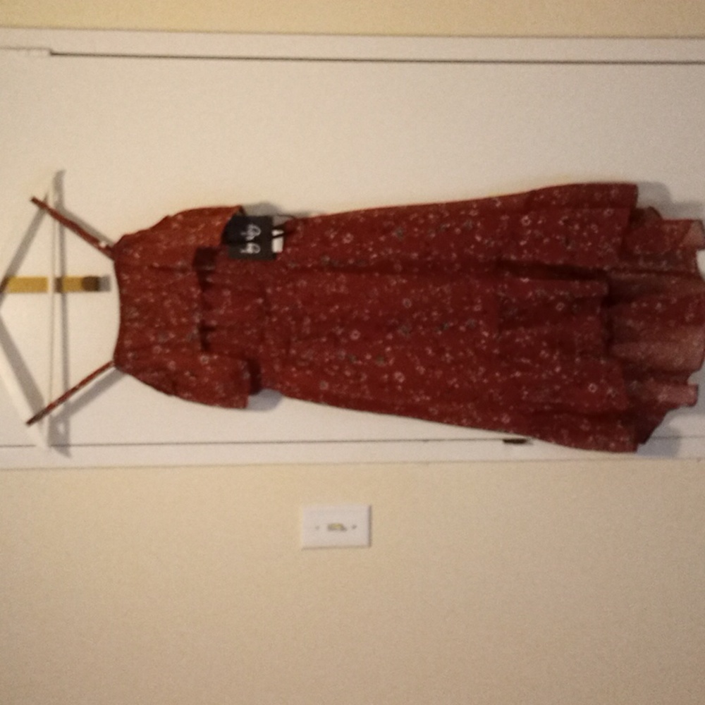 419 By & By Floral High Low Frill Dress Size XS